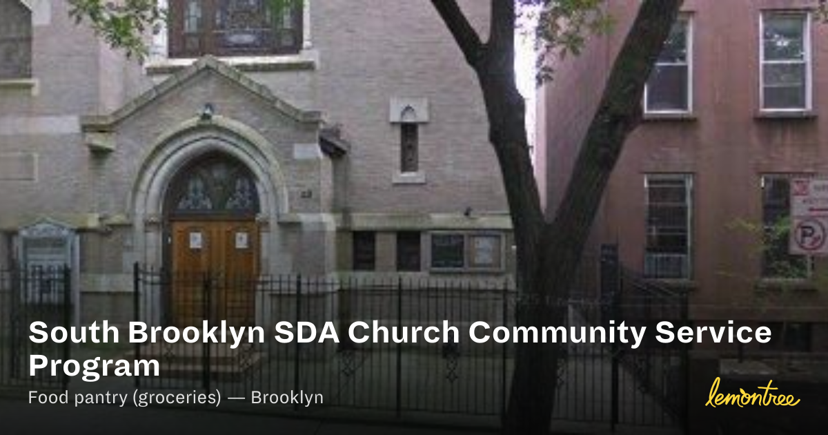 South Brooklyn SDA Church Community Service Program — Lemontree