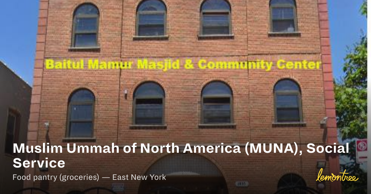 Muslim Ummah of North America (MUNA), Social Service — Lemontree