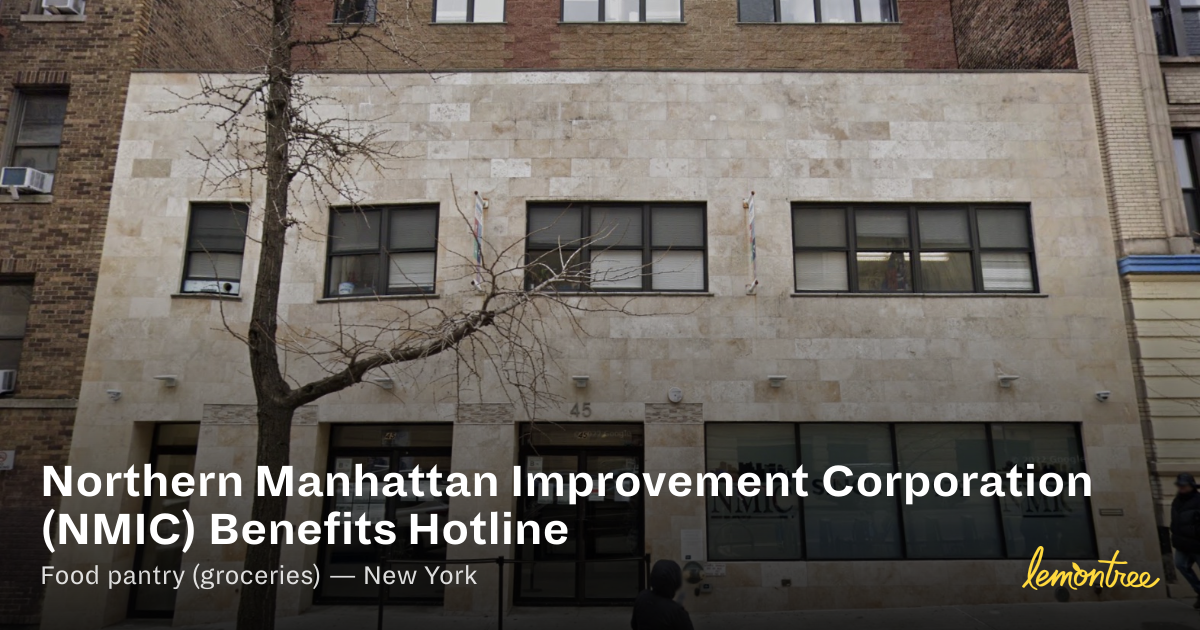 Northern Manhattan Improvement Corporation (NMIC) Benefits Hotline ...