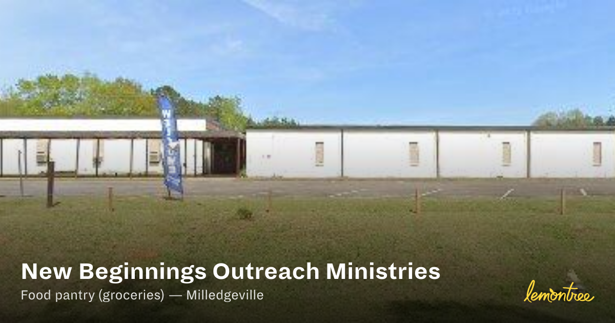 New Beginnings Outreach Ministries — Lemontree