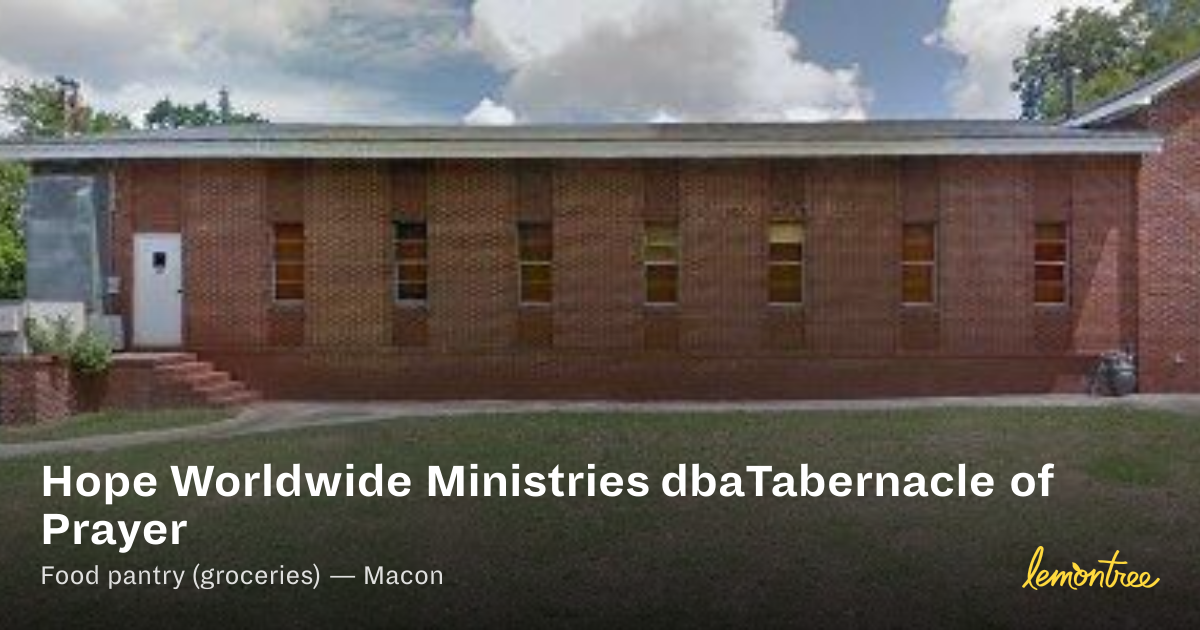 Hope Worldwide Ministries dbaTabernacle of Prayer — Lemontree