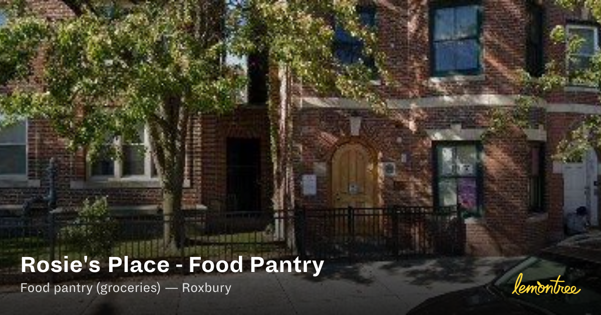 Rosie's Place - Food Pantry — Lemontree