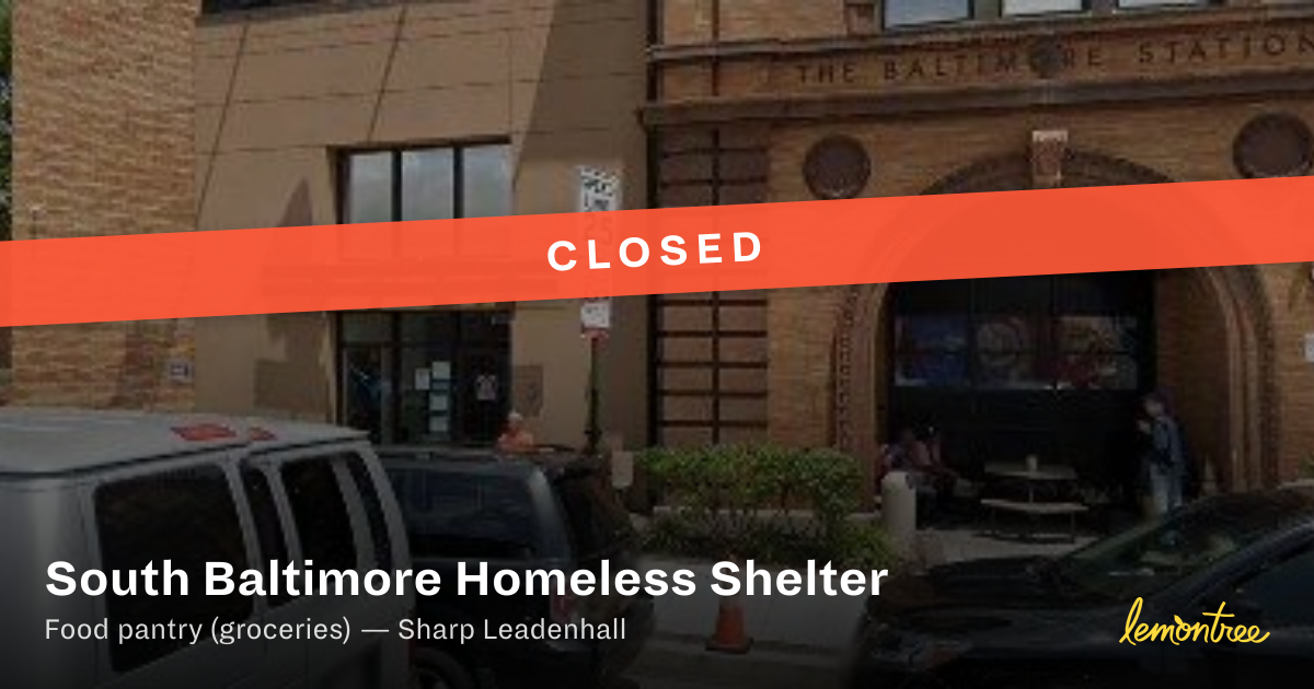 [Closed] South Baltimore Homeless Shelter — Lemontree