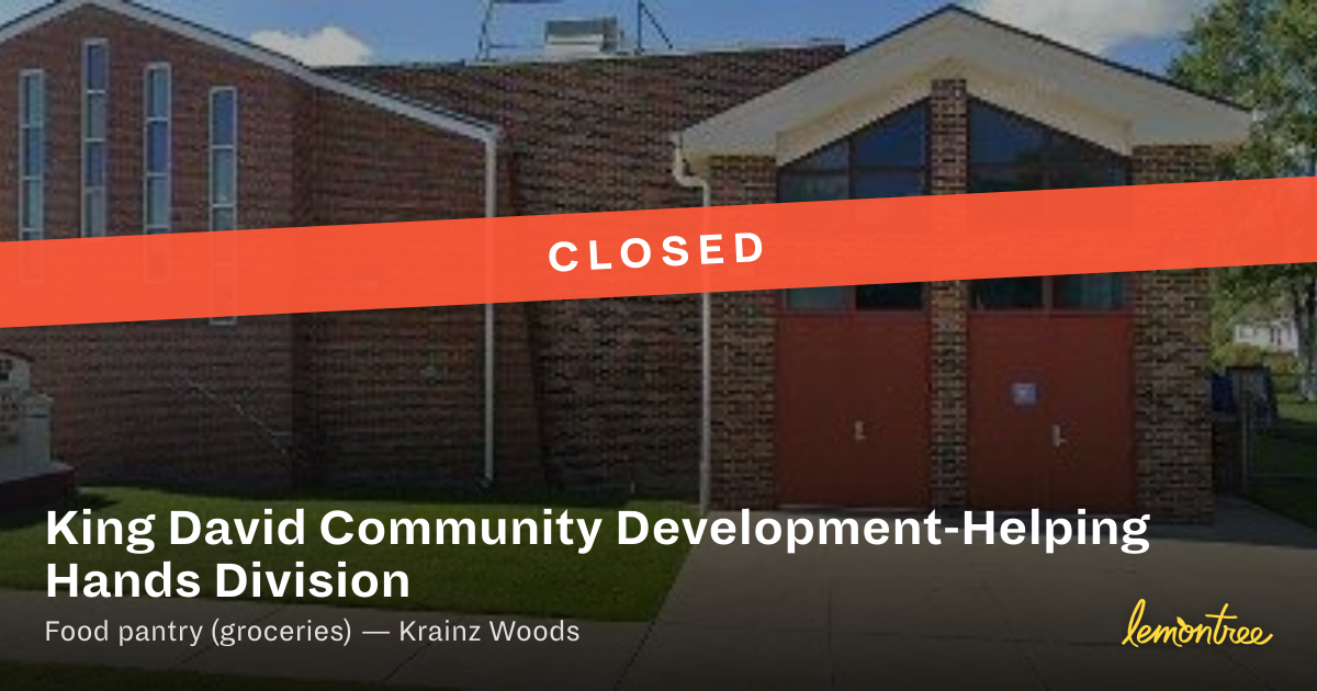[Closed] King David Community Development-Helping Hands Division ...