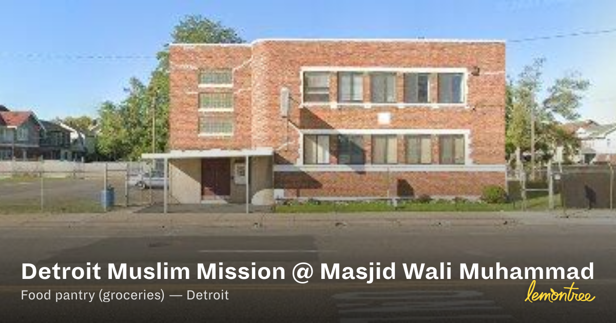 Detroit Muslim Mission @ Masjid Wali Muhammad — Lemontree