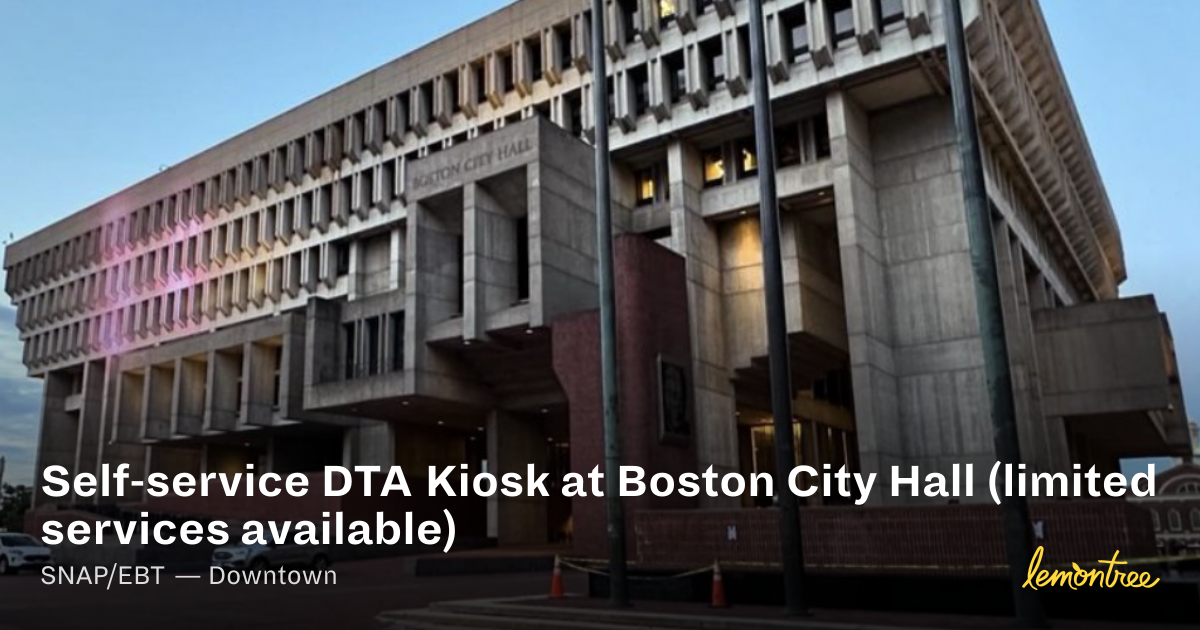 Self-service DTA Kiosk at Boston City Hall (limited services available ...