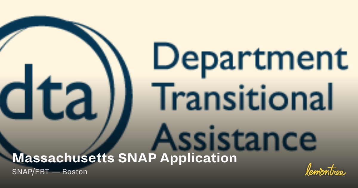 Massachusetts SNAP Application — Lemontree