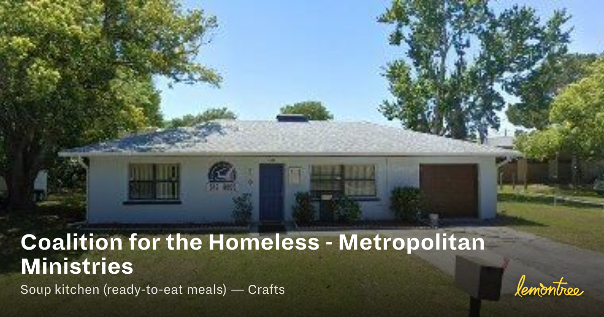 Coalition for the Homeless - Metropolitan Ministries — Lemontree