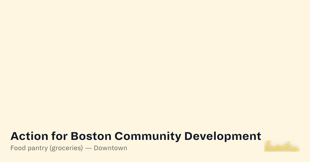 Action for Boston Community Development — Lemontree