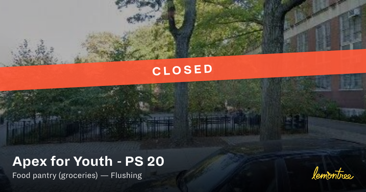 [Closed] Apex for Youth - PS 20 — Lemontree