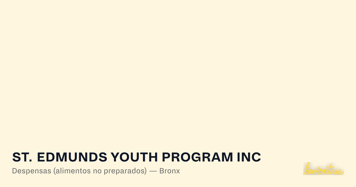 ST. EDMUNDS YOUTH PROGRAM INC — Lemontree